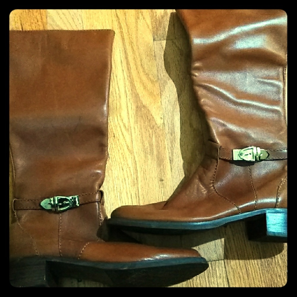 Etienne Aigner Leather High Boots